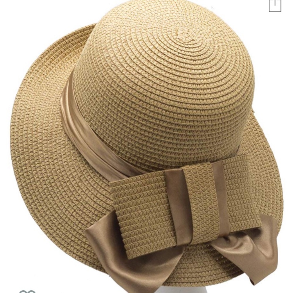 Elegant straw Bowknot Cloche Hat!
